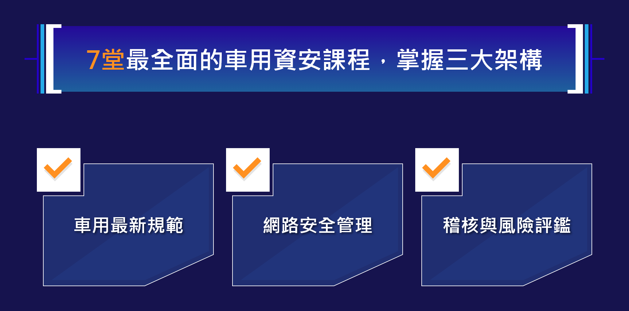 7堂最全面的車用資安課程，掌握三大架構