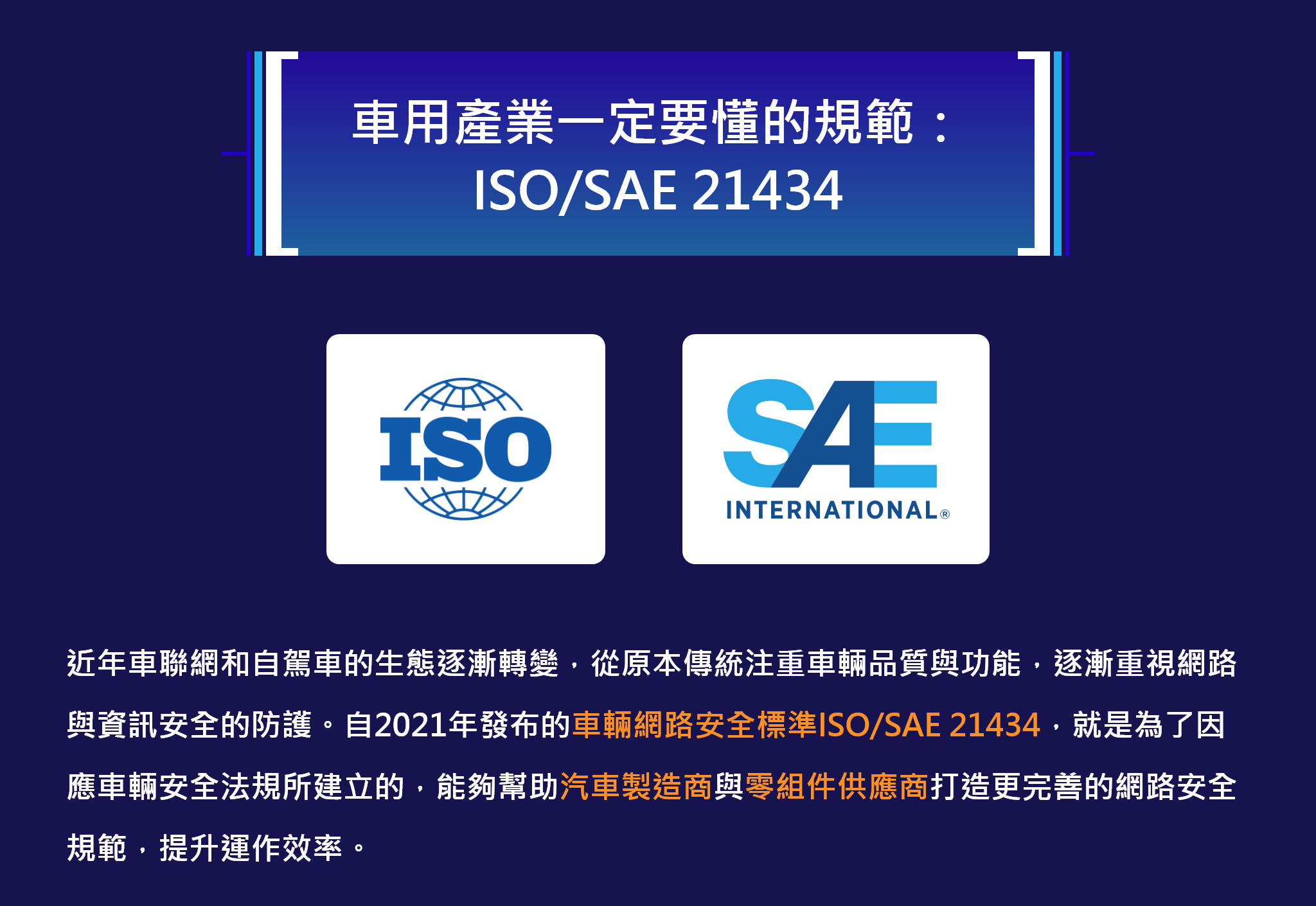 車用產業一定要懂的規範：ISO/SAE 21434
